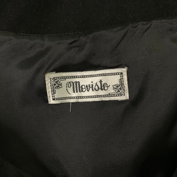 Vintage Mevisto Black Suede Like Skirt 42PE - Picture 3 of 3
